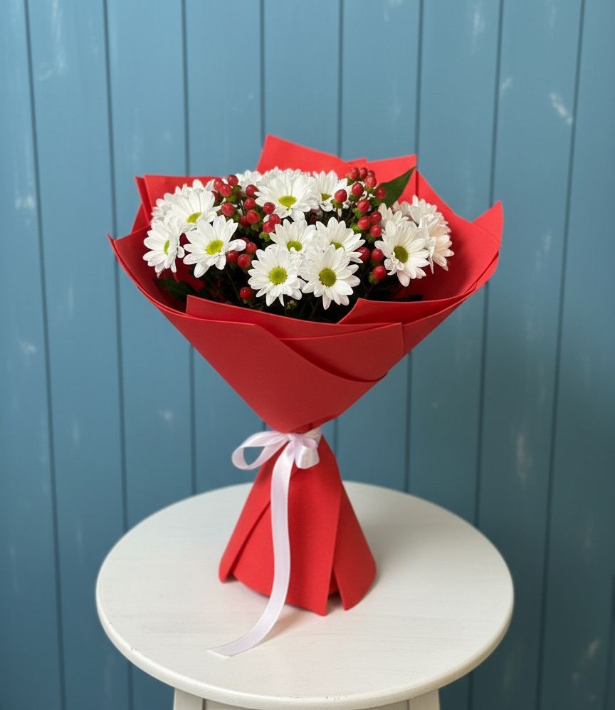 Букет цветов из: Хризантемы в Поронайске