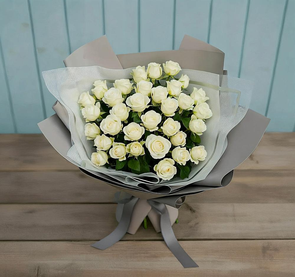 Букет Белоснежная нежность в Поронайске