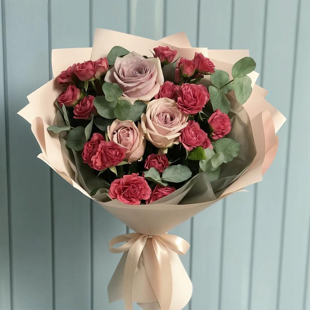 Букет цветов из: Гвоздики и Розы в Поронайске