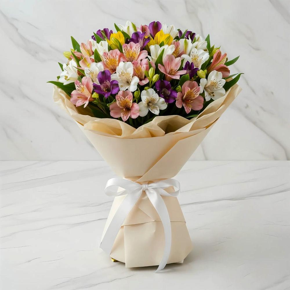 Букет цветов из: Альстромерии в Поронайске