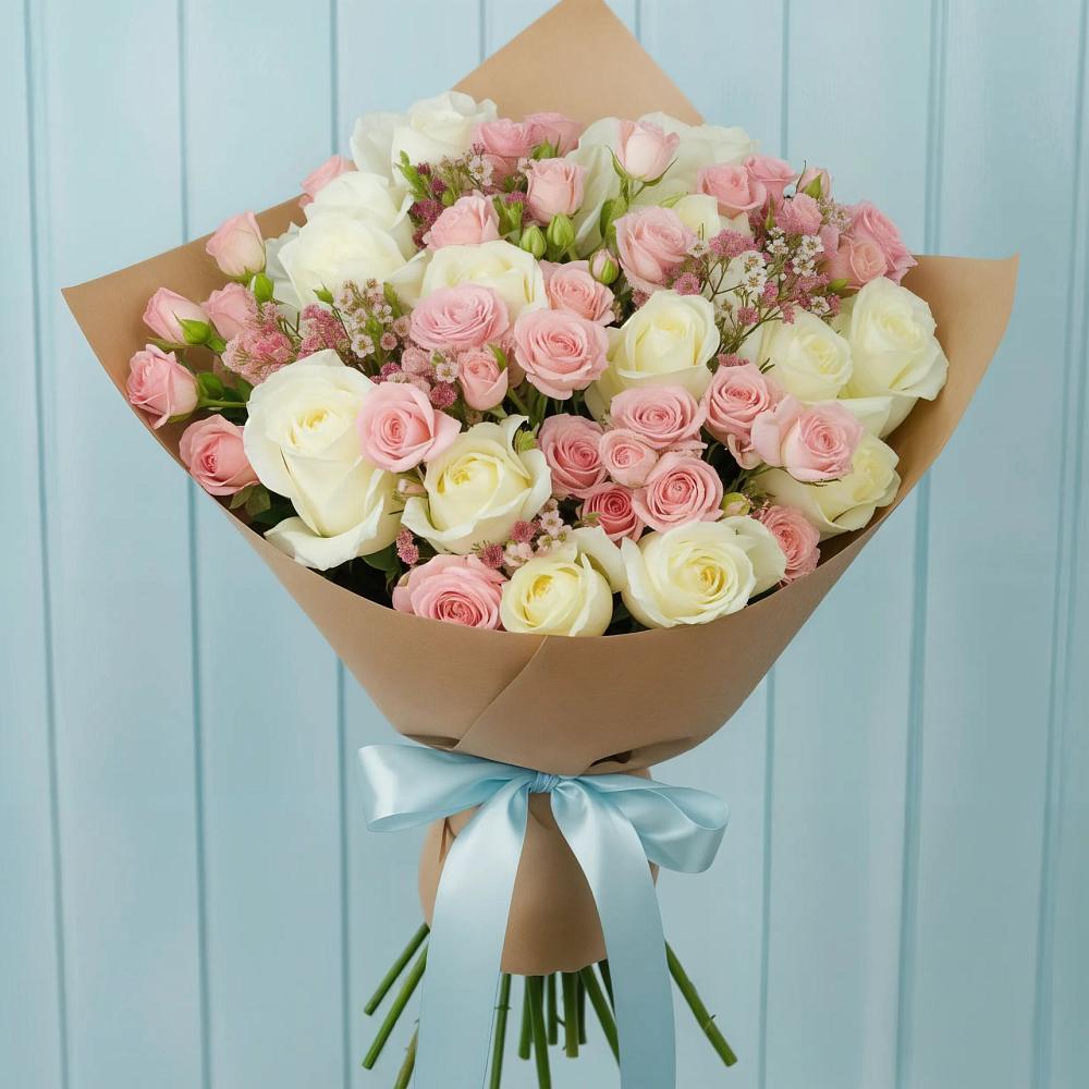 Букет цветов из: Розы в Поронайске