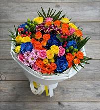 Букет цветов из:  Розы и Хризантемы в Поронайске