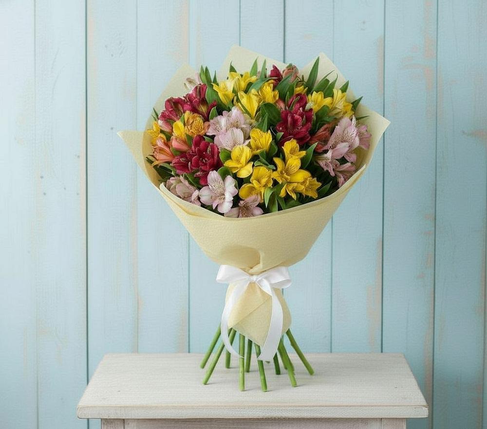 Букет цветов из: Альстромерии в Поронайске