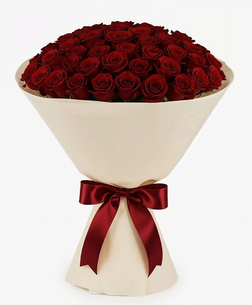 Букет 101 Бордовая роза Блэк Бакарра в Поронайске